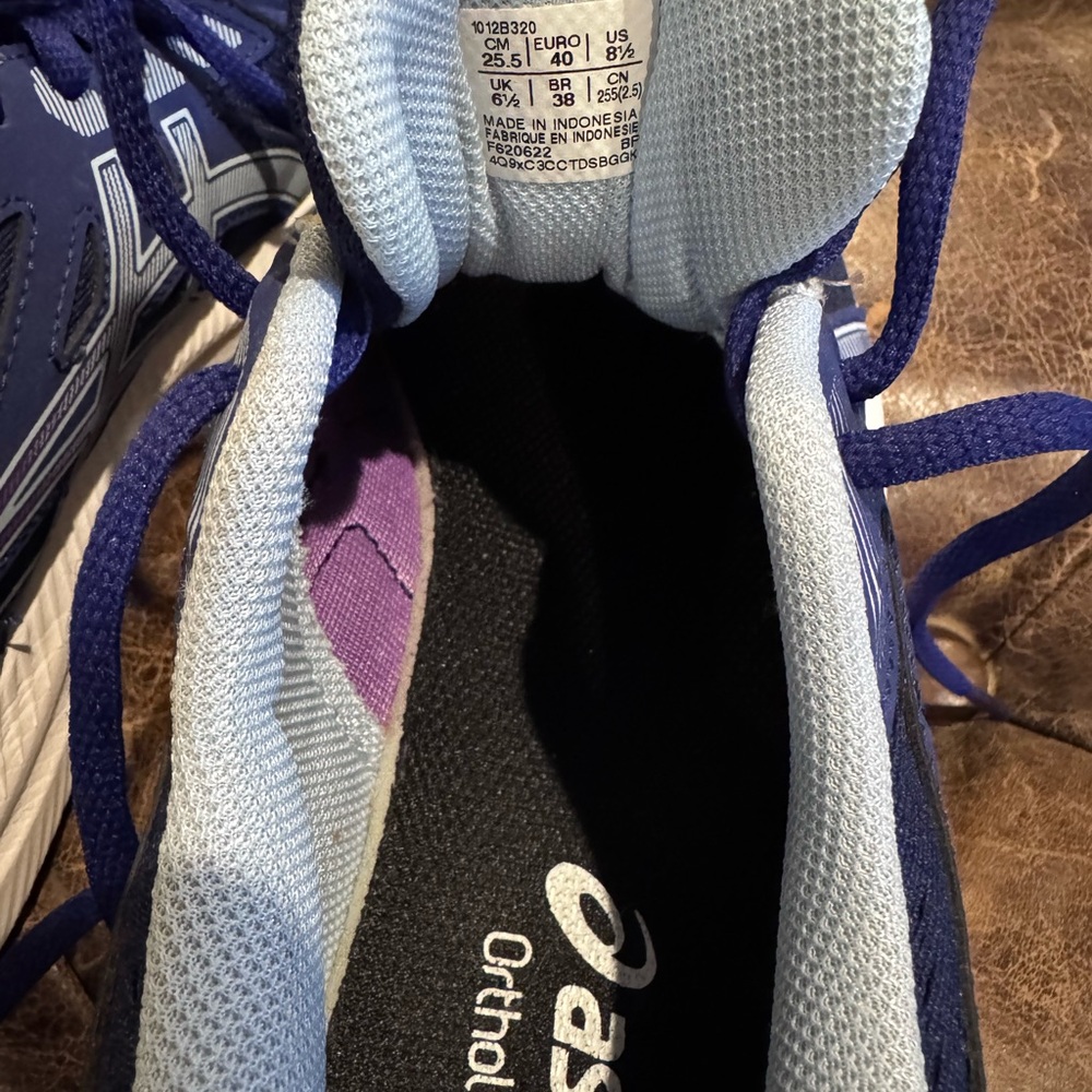 Asics Blue and Lavender Athletic Sneakers